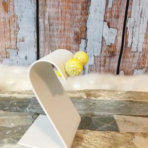 New reversible yellow ball stud earrings
